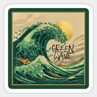 GREEN WAVE Sticker